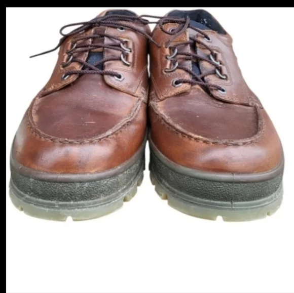 46 ECCO Track 25 Low Gortex Bison Brown Leather Shoe Work Waterproof Men 12 12.5 - Picture 7 of 12